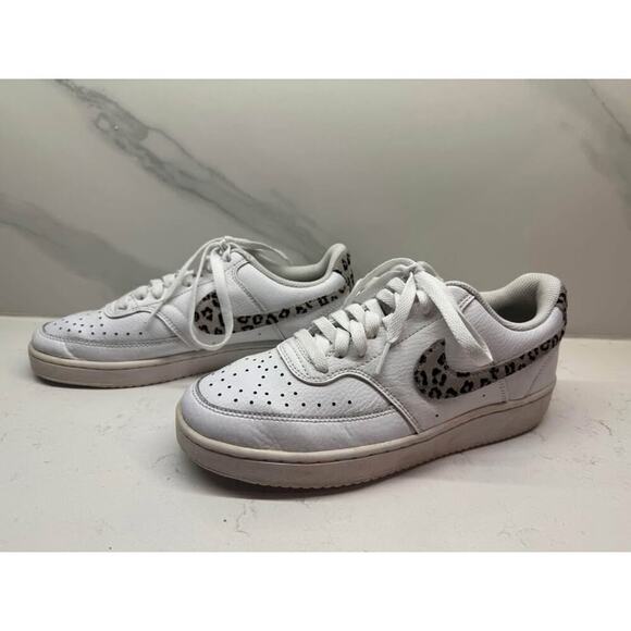 Nike Women’s Size 8 Leopard Print Court Vision Sneakers - Picture 3 of 5